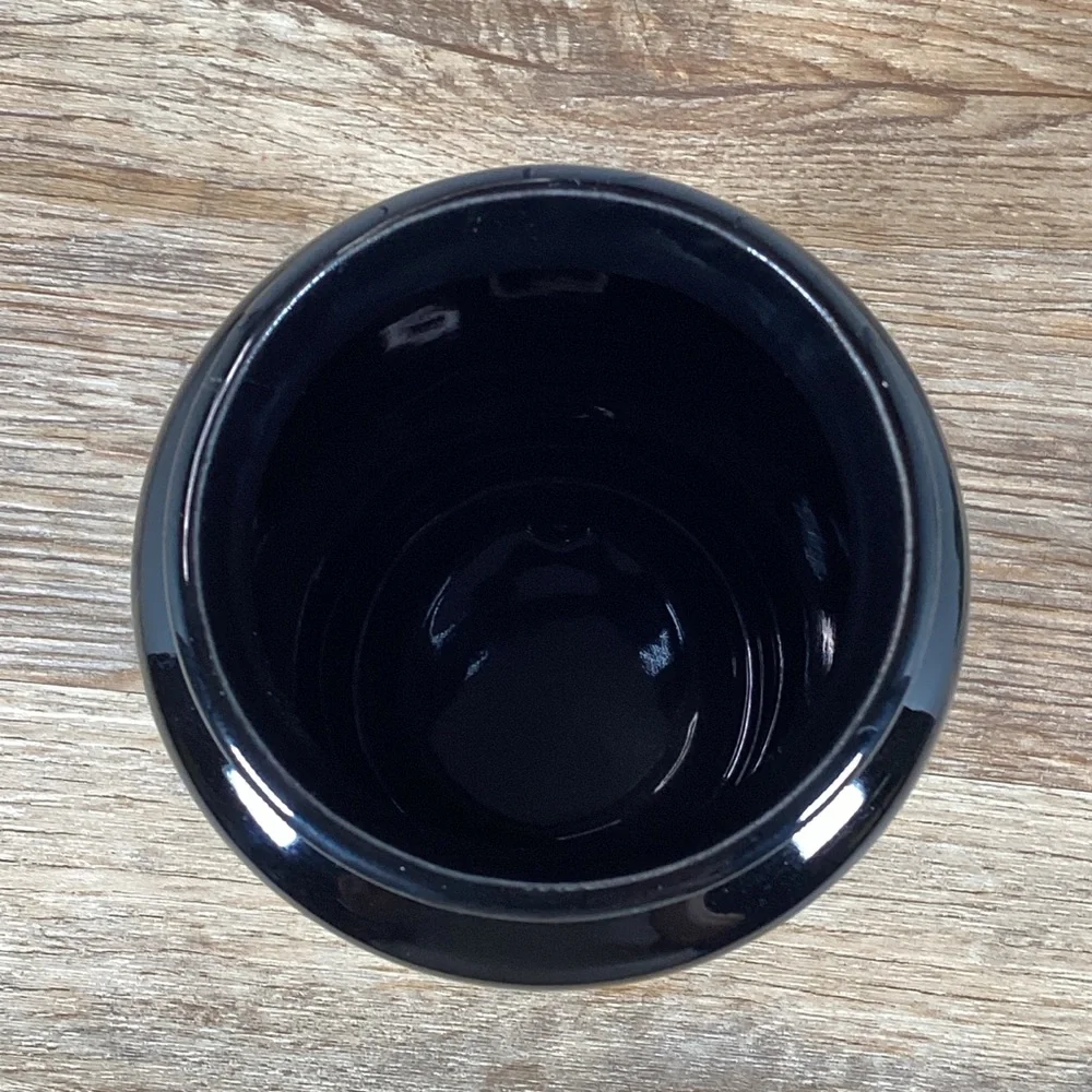 The Art of Chokin State of Kuwait Black Glass Collector's Vase 24kt Gold 6" Tall - Picture 7 of 11
